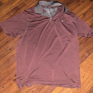 Men's Southern Shirt Striped Polo Shirt Red and Gray